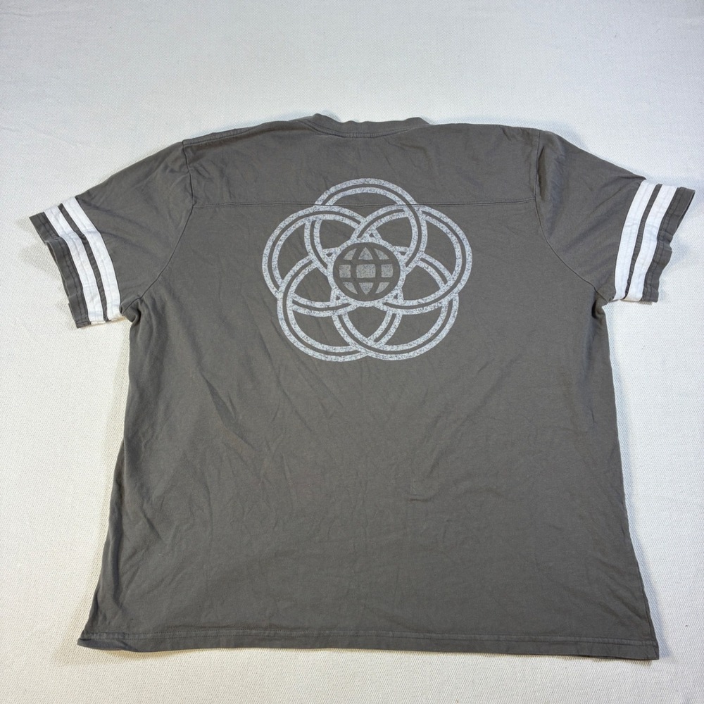 Disney EPCOT 35th Anniversary Shirt Mens XXL Gray Ringer Graphic Tee Walt Disney